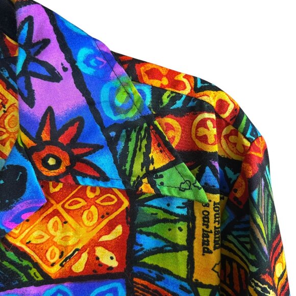 Evelyn Margolis United Airlines Hawaiian Vintage 60s Steward Shirt Size Medium - Picture 3 of 12